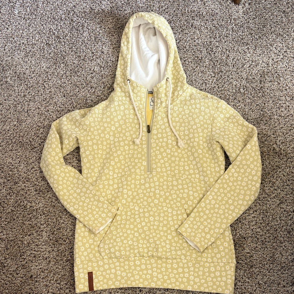 Yellow Floral Hoodie